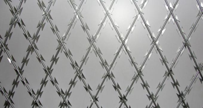 Eletro Galvanized1.5mmx1.5mm Diamond Welded Razor Wire Mesh 0